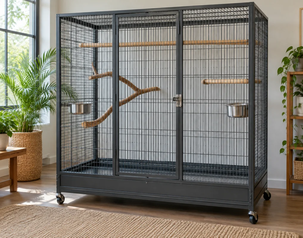 Illustration conceptuelle : cage-perroquet